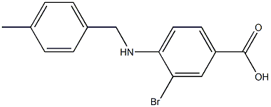 3-BroMo-4-((4-Methylbenzyl)aMino)benzoic acid Structure