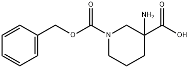 1-((벤질록시)카르보닐)-3-아미노피페리딘-3-카르복실산 구조식 이미지
