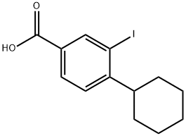 4-Cyclohexyl-3-iodobenzoic acid 구조식 이미지