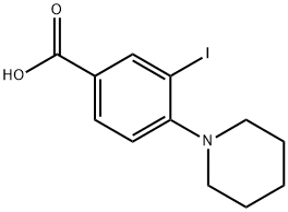 3-Iodo-4-(piperidin-1-yl)benzoic acid Structure
