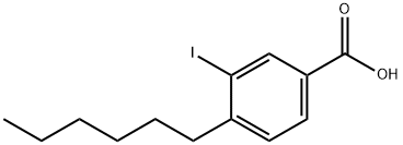 4-Hexyl-3-iodobenzoic acid 구조식 이미지