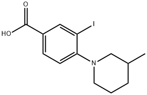 3-Iodo-4-(3-Methylpiperidin-1-yl)benzoic acid 구조식 이미지