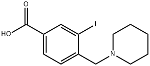 3-Iodo-4-(piperidin-1-ylMethyl)benzoic acid 구조식 이미지