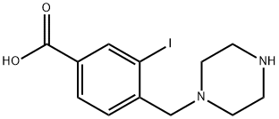 3-Iodo-4-(piperazin-1-ylMethyl)benzoic acid Structure