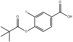 3-Iodo-4-(pivaloyloxy)benzoic acid Structure