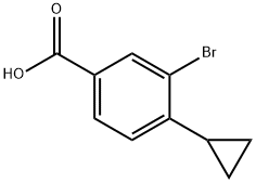 3-BroMo-4-사이클로프로필벤조산 구조식 이미지