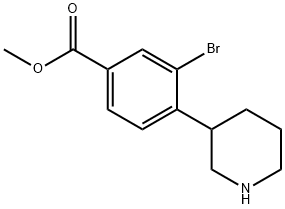 Methyl 3-broMo-4-(piperidin-3-yl)benzoate Structure