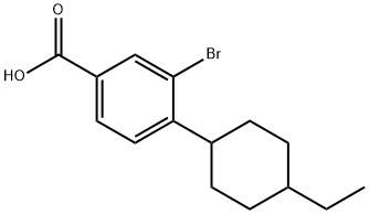 3-BroMo-4-(4-ethylcyclohexyl)benzoic acid Structure