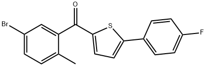 (5-broMo-2-Methylphenyl)(5-(4-fluorophenyl)thiophen-2-yl)Methanone 구조식 이미지