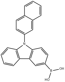 [9-(2-naphthalenyl)-9H-carbazole-3-yl] boronic acid 구조식 이미지