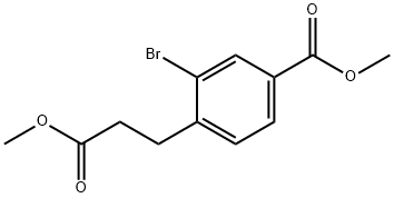 메틸3-broMo-4-(3-메톡시-3-옥소프로필)벤조에이트 구조식 이미지