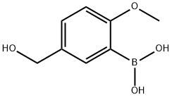 (5-(하이드록시메틸)-2-메톡시페닐)보론산 구조식 이미지
