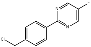 PyriMidine, 2-[4-(chloroMethyl)phenyl]-5-fluoro- Structure