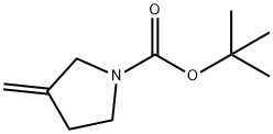 tert-부틸3-메틸렌피롤리딘-1-카르복실레이트 구조식 이미지