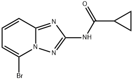 cyclopropanecarboxylic acid (5-bromo-[1,2,4]triazolo[1,5-a]pyridin-2-yl)-amide 구조식 이미지