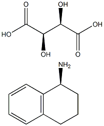 (S)-1-아미노-1,2,3,4-테트라히드로나프탈렌주석산염 구조식 이미지
