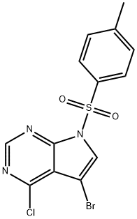 5-broMo-4-chloro-7-tosyl-7H-pyrrolo[2,3-d]pyriMidine 구조식 이미지
