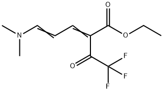 2,4-Pentadienoic acid, 5-(diMethylaMino)-2-(2,2,2-trifluoroacetyl)-, ethyl ester Structure