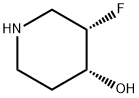 (3S,4R)-3-Fluoro-4-piperidinol hydrochloride Structure