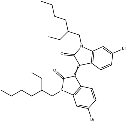 6,6'-DibroMo-N,N'-(2-ethylhexyl)-isoindigo 구조식 이미지
