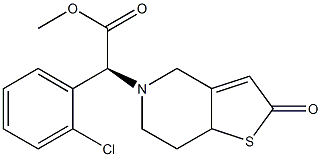 (2S)-Methyl 2-(2-chlorophenyl)-2-(2-oxo-7,7a-dihydrothieno[3,2-c]pyridin-5(2H,4H,6H)-yl)acetate 구조식 이미지