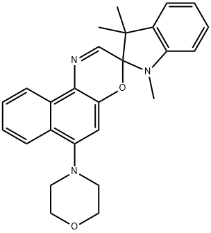 Spiro[2H-indole-2,3'-[3H]naphth[2,1-b][1,4]oxazine], 1,3-dihydro-1,3,3-triMethyl-6'-(4-Morpholinyl)- Structure