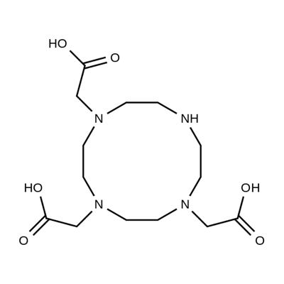 1,4,7,10-TETRAAZACYCLODODECAAN-1,4,7-TRIYLTRIAZIJNZUUR 구조식 이미지