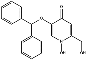 4(1H)-Pyridinone, 5-(diphenylMethoxy)-1-hydroxy-2-(hydroxyMethyl)- 구조식 이미지