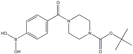 4-(4-Boc-Piperazine-1-carbonyl)phenylboronic acid 구조식 이미지