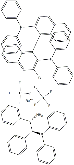 Chloro[(S)-2,2'-bis(diphenylphosphino)-1,1'-binaphthyl][(1S,2S)-2-(diphenylphosphino)-1,2-diphenylethanamine]ruthenium(II)  tetrakis(pentafluorophenyl)borate, min. 97% 구조식 이미지