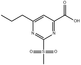 2-(Метилсульфонил)-6-пропилпиримидин-4-карбоновая кислота структурированное изображение