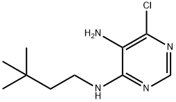6-클로로-N4-(3,3-디메틸-부틸)-피리미딘-4,5-디아민 구조식 이미지