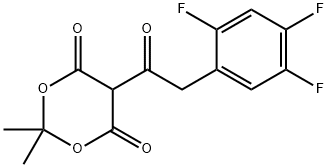 2,2-DiMethyl-5-[(2,4,5-trifluorophenyl)acetyl]-1,3-dioxane-4,6-dione 구조식 이미지
