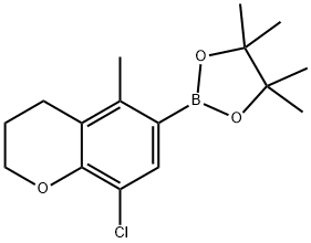 2-(8-chloro-5-MethylchroMan-7-yl)-4,4,5,5-tetraMethyl-1,3,2-dioxaborolane 구조식 이미지