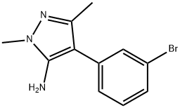 4-(3-BroMophenyl)-2,5-diMethylpyrazol-3-aMine Structure