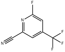 6-Fluoro-4-(trifluoromethyl)-2-pyridinecarbonitrile 구조식 이미지