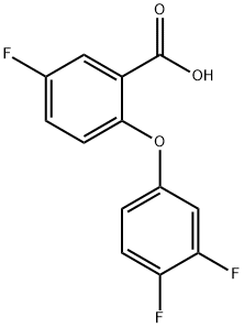 2-(3,4-difluorophenoxy)-5-fluoronicotinic acid Structure