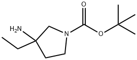 1-Boc-3-aMino-3-ethylpyrrolidine Structure