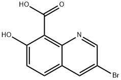 3-브로모-7-하이드록시퀴놀린-8-카복실산 구조식 이미지