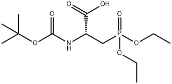 (R)-2-((tert-부톡시카르보닐)아미노)-3-(디에톡시포스포릴)프로판산 구조식 이미지