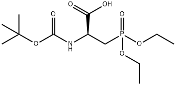(S)-2-((tert-부톡시카르보닐)아미노)-3-(디에톡시포스포릴)프로판산 구조식 이미지