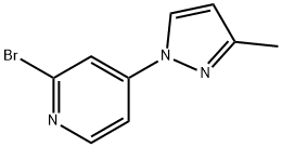 2-Bromo-4-(3-methyl-1H-pyrazol-1-yl)pyridine Structure