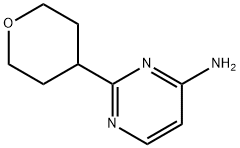2-(테트라하이드로-2H-피란-4-일)피리미딘-4-아민 구조식 이미지