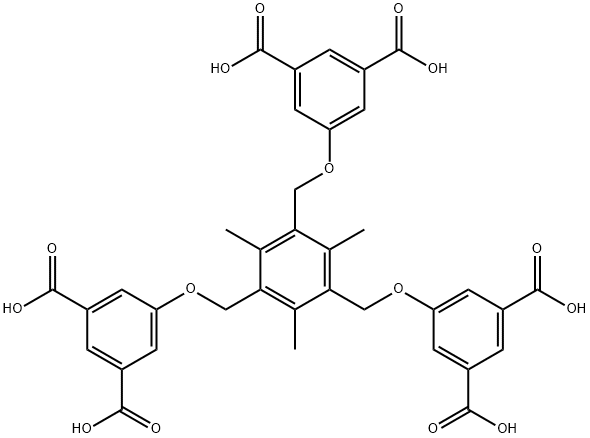 1,3-Benzenedicarboxylic acid, 5,5',5''-[(2,4,6-triMethyl-1,3,5-benzenetriyl)tris(Methyleneoxy)]tris- 구조식 이미지