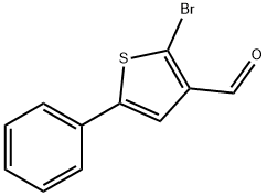 2-BroMo-5-phenylthiophene-3-carbaldehyde Structure