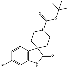 tert-Butyl 6-broMo-2-oxospiro[indoline-3,4'-piperidine]-1'-carboxylate Structure