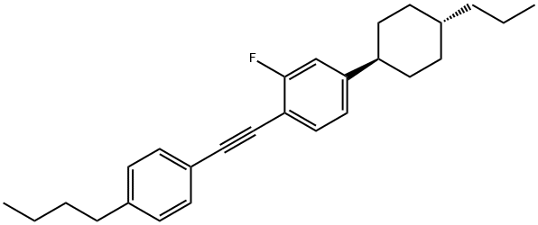 2-fluoro-4-(4-propylcyclohexyl)-1-((4-propylphenyl )ethynyl)benzene Structure