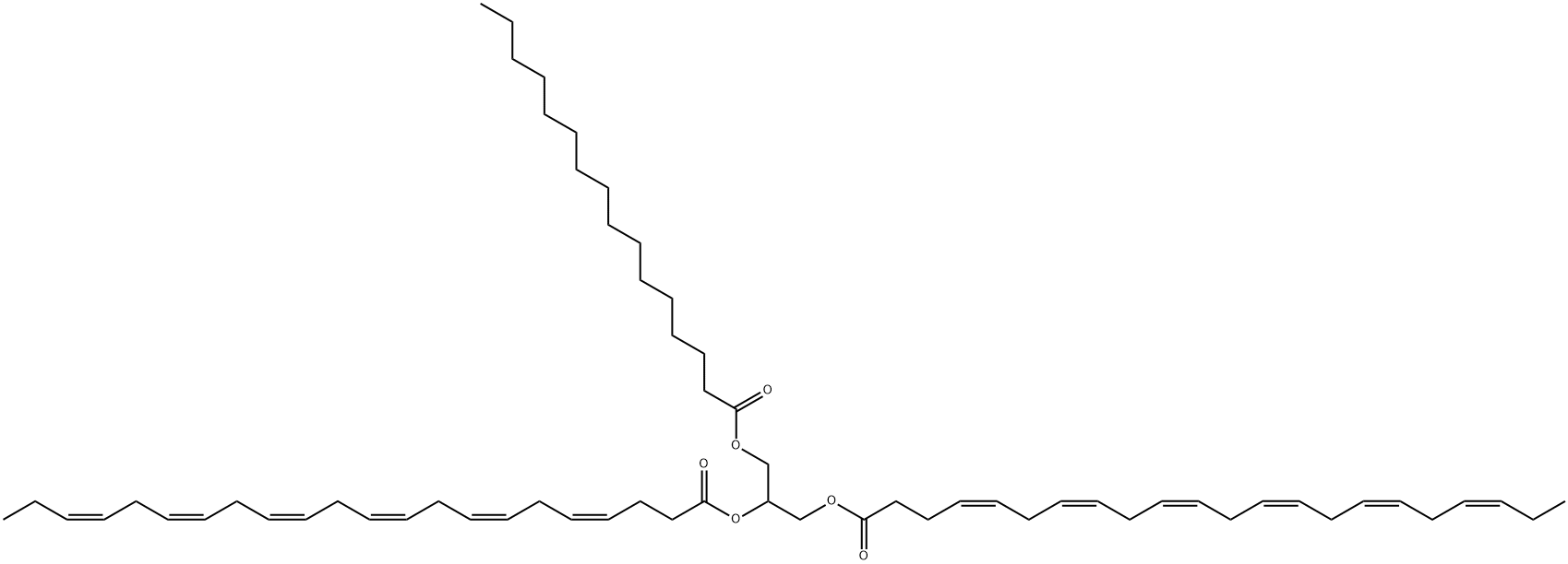 1,2-Didocosahexaenoyl-3-palMitoyl Glycerol Structure