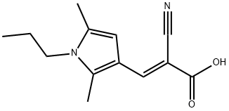 (2E)-2-cyano-3-(2,5-diMethyl-1-propyl-1H-pyrrol-3-yl)acrylic acid Structure