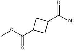 3-(Methoxycarbonyl)cyclobutanecarboxylicacid Structure